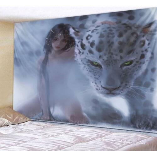 Ghost knife by wlop kawaii decoration wall hanging tapestry beauty and the beast background fabric tapestry home decoration