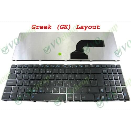 New Laptop keyboard for Asus G60 K52 U50 UX50 X61 G60J G60V G60JX G60VX Black with Frame Greek GK - V111462AK1