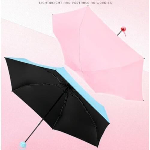 Wholesale Ultra light pocket Five-folding umbrella Mini Sunscreen UV protection sun umbrella