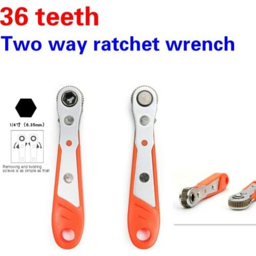 Portable 36 teeth Mini batch ratchet wrench Two way bit ratchet wrench Socket wrench driver tool for Household Auto repair