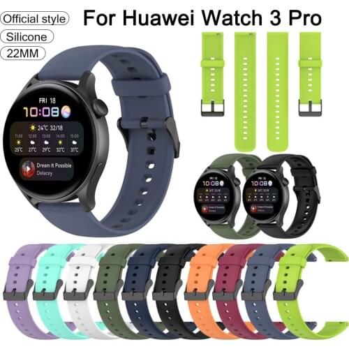 22mm Silicone Watch Band Strap For Huawei Watch 3 GT2 Pro GT 2 46MM Watch Strap Replacements Honor Magic 1 2 46mm Watch Bracelet
