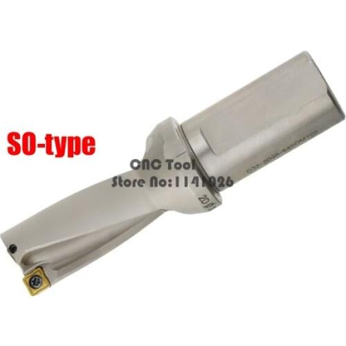 SO C20 10mm 11mm 12mm 2D 3D 4D Indexable U Drill Power Small Drilling Bit for Metal Tool SOMT04 Insert