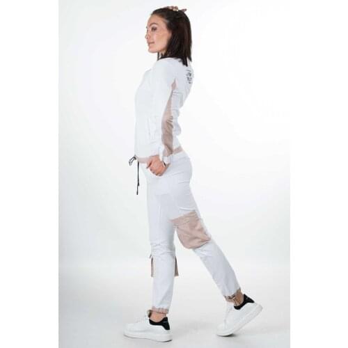 2 yarn Zipper Pocket Detail Tracksuit Set