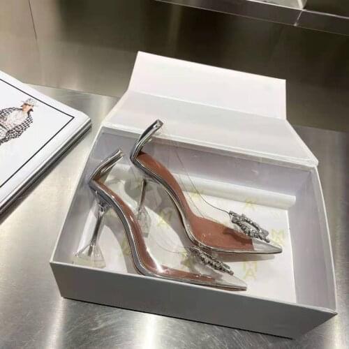 Womens Shoes Begum Pumps 95 Crystal Clear Pvc Transparent Wedding Party Pumps