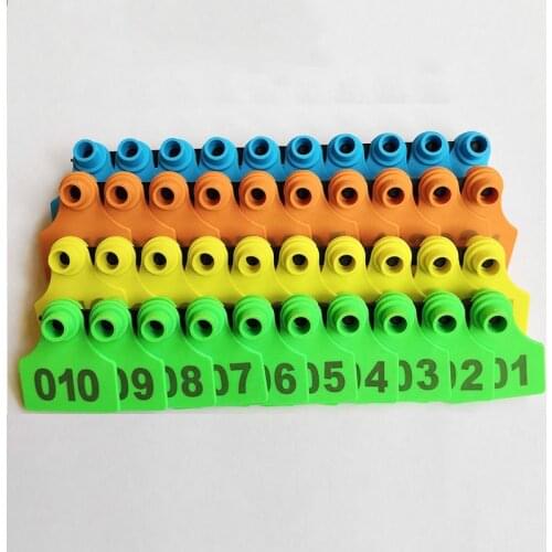 100 Pcs/lot Number 0-100 Ear Tag Pasture Rural Area Cattle Sheep Anti-lost Numbering Farm Tool Sheep Ear Tag Farm E11474
