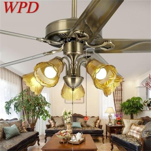 WPD classical Ceiling Fan Light Big 52 Inch Modern Lamp With Remote Control LED For Home Living Room