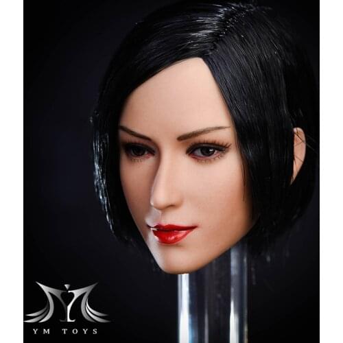 1/6 Female Head Sculpt Short Hair Asian beauty Girl Head Carved Model head model Fit 12" Female Action Figure Dolls