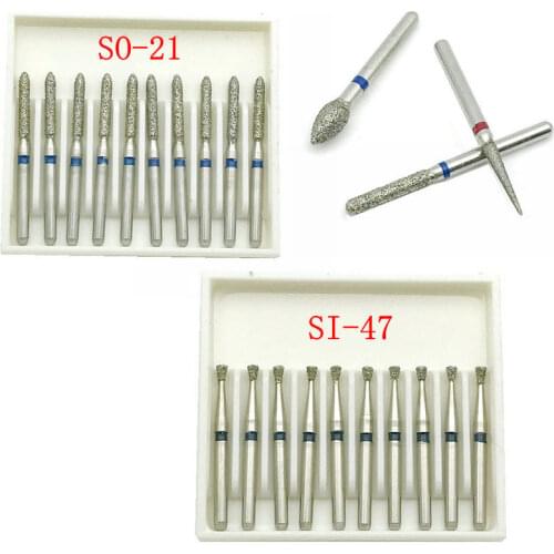 10pcs/set Dental Diamond Burs Drills High Speed Handpiece Polishing Whitening Tools Dental Burs for Teeth Whitening