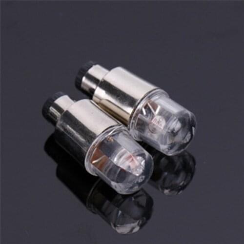 2Pcs Car Chrome Neon Gas Nozzle Light Tyre Tire Hot Wheel Value Cap Led Light Lamp For Car Cycling Motorcycle Random Color