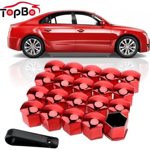 20Pcs 17mm Car Wheel Nut Caps Covers Protection Caps Anti-Rust Auto Hub Screw Cover Car Tyre Nut Bolt Exterior Decoration