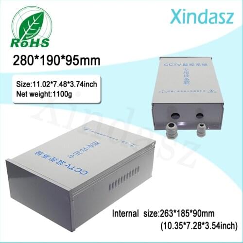 280*190*95mm Security monitoring power waterproof box / outdoor surveillance box / monitor junction box / waterproof box