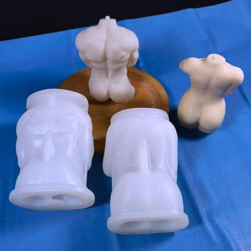 3D Body Candle Mold Silicone Wax Mould Male and Female Design Art Fragrance Candle Making Soap Chocolate Cake Decorating