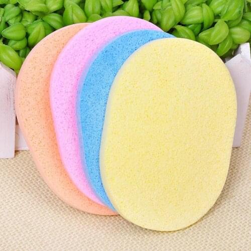 5pcs/lot Sponge Blowing Soft Face Cleaning Pad Natural Pulp Random Cosmetics Cellulose Sponge Blow Wood Color Sponge Compre O1Y5