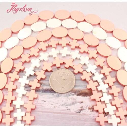 8mm 10x14mm Hematite Oval Cross Beads Hematite Spacer Stone for Men Women DIY Accessories Necklace Bracelets Ring Jewelry Making