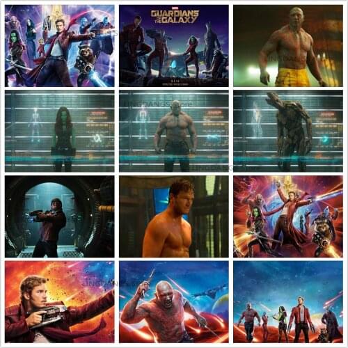 5d Diy Diamond Painting Disney Marvel Poster Rocket Raccoon Guardians Of The Galaxy Vol.2 Diamond Mosaic Cross Stitch Home Decor