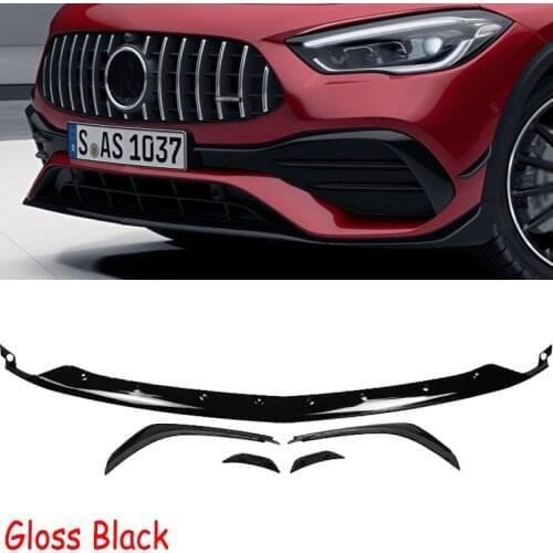 Auto Car Styling Front Bumper Lip Aive Vent Cover Trim for Mercedes Benz 2020-2024 GLA H247 GLA200 GLA250 GLA35 GLA45 AMG