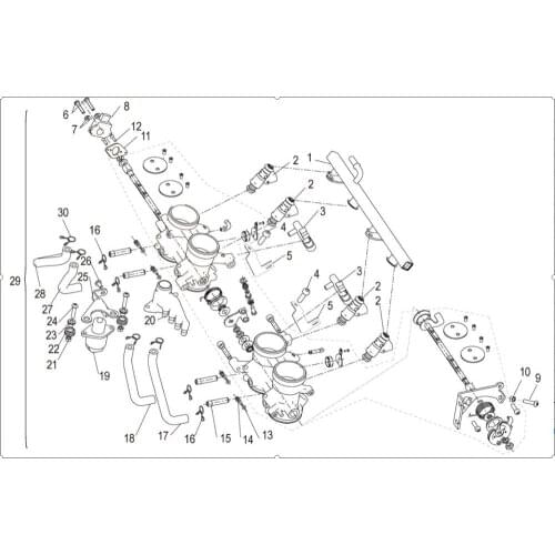 Throttle fuel injection nose intake pressure sensor throttle location sensor stepper motor page of Benelli BJ600GS BJ600GS-A
