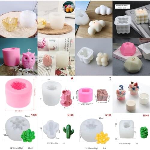DIY Resin Mold Candle Holder Silicone Mold Wax Mould Clay Epoxy Uv Craft Aromatherapy Candle Crafts Making Form Decoration