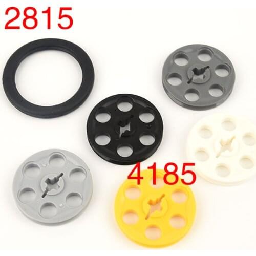 HUAZHI 10pcsHigh-tech building blocks 4185 wheels 2815 tires MOC accessories pulley parts