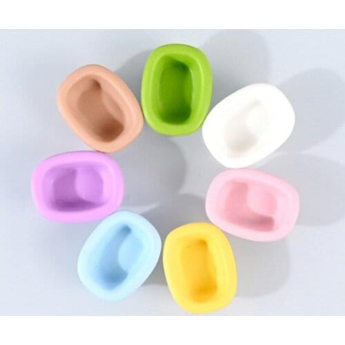 Julie Wang 20PCS Resin Artificial Bathtub Charms Mixed Colors Tub Jewelry Making Accessory Dollhouse Decor