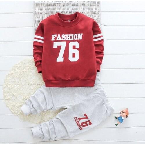 Boys Clothes Set Autumn Long Sleeve Casual Clothing Sets Children Fashion Outfits for Boys Lettern Print Top and Pants