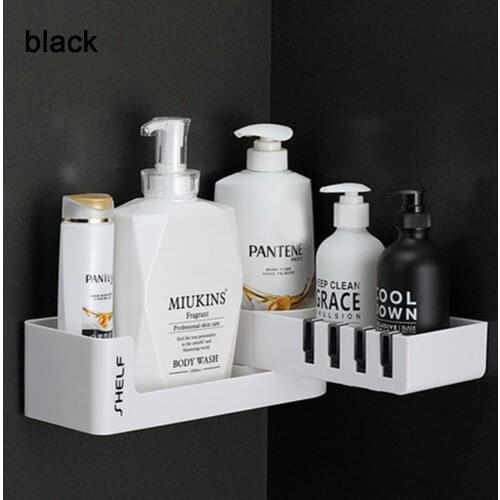 Creative Bathroom Shelf Free Punching Wall Hanging Bathroom Toilet Vanity Suction Wall Type Triangle Storage