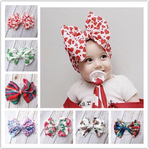 New Baby Girl Hair Band Big Bow Headband Turban Knot Hair Accessory Head Wrap