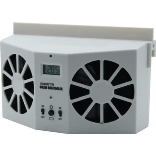 New Car Auto Solar Powered Fan Cooler Window Air Vent Vehicle Ventilation Radiator