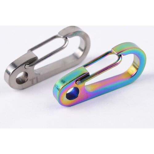 EDC Hanging Buckled Ring Bottle Opener Keychain Clip Hook Multi Tools Outdoor Titanium Alloy Camping Climbing Outdoor Tools HL