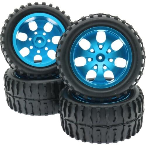 RCAWD Wheel Rim Tyre/tire Set 4PCS/Set 7 Spoke for 1:10 Big Foot Monster Truck Toys Model Car Remote Control HPI HSP 94108