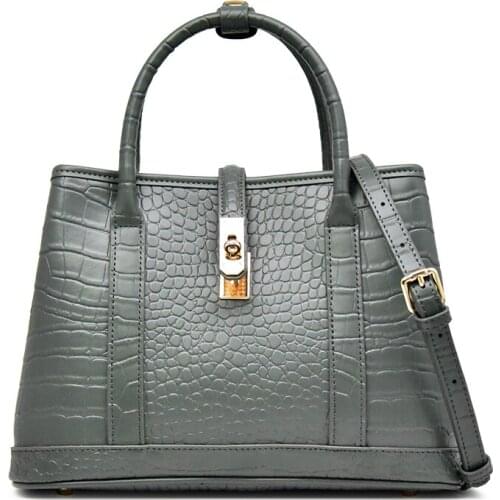 New Luxury Handbags Women Bags Designer Famous Brand Crocodile Pattern Cowhide Leather Women Purse Fashion Female Bag