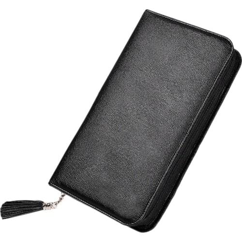 Folding Large Capacity Vertical Zipper Makeup Bag Fashion Makeup Brushes Holder PU Makeup Brush Bag Dust-Proof Organizer