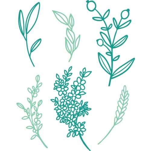 Sprigs 2021 Arrival New Metal Cutting Dies Scrapbook Diary Decoration Stencil Embossing Template DIY Greeting Card Handmade