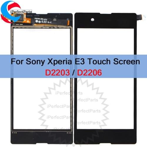 Hight quality 4.5" For Sony Xperia E3 D2203 D2206 Touch Screen Digitizer Sensor Front Glass Lens panel Replacement Parts + tools
