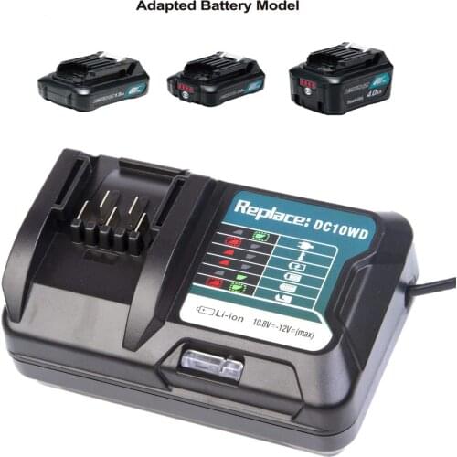 DC10WD BL1015 Replace Battery Charger for MAKITA 10.8V 12V BL1016 BL1021B BL1041B FD05 DT03 RJ03Z SH02Z PH04Z DC10SB Charger