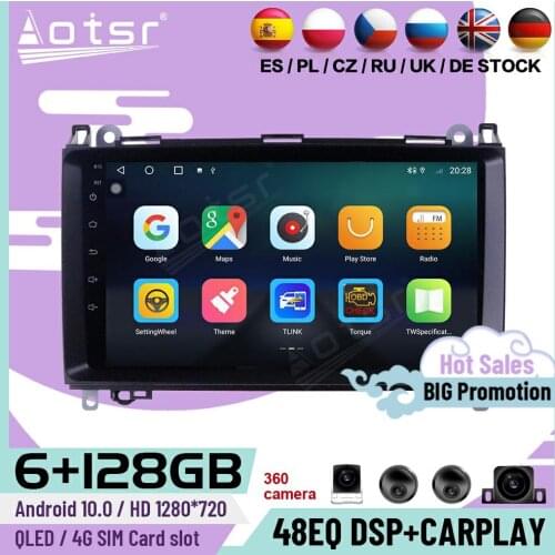 128G Carplay Android Player For Mercedes Benz B Class T245 2005 2006 2007 2008 2009 2010 2011 GPS Navi Radio Receiver Head Unit