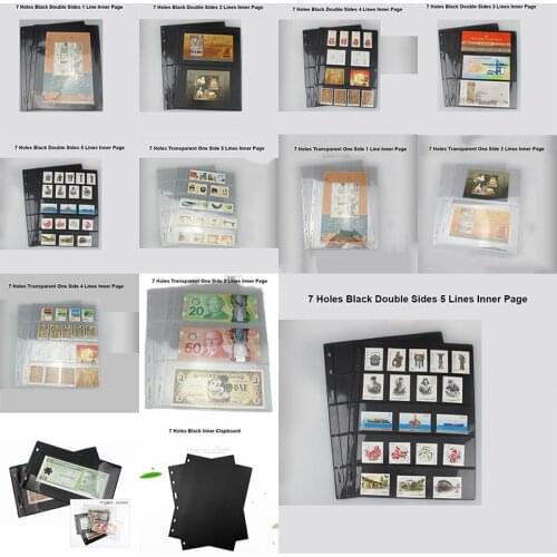 810438 Mingtai small seven-hole loose-leaf inner page (black bottom 1 line/banknote stamp inner page)