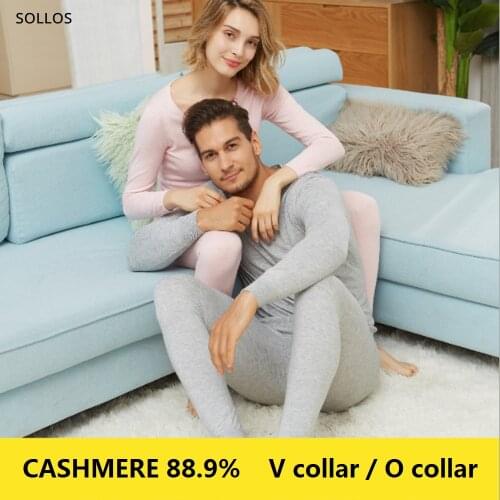 88.9% cashmere thermal sets long johns men women