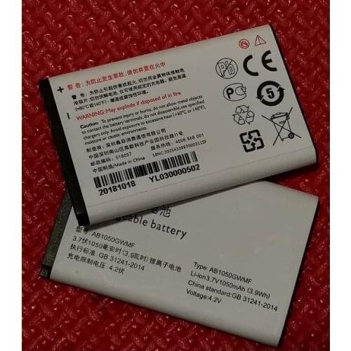 PHIXFTOP Original AB1050GWMT Battery For PHILIPS E255 cellphone AB1050GWMF for Xenium CTE255 Mobile phone