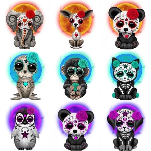 New Animals 5D DIY Diamond Painting Elephant Full Square/Round Diamond Cross Stitch Kit 3D Red Sun Picture Rhinestone Home Decor