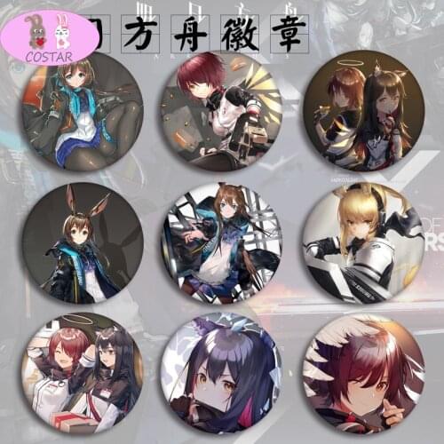 Anime Game Arknight Wiki Cosplay Badge Japanese Cartoon Figure Amiya Brooch Pin Jewelry Collection Bag Clothes Decoration