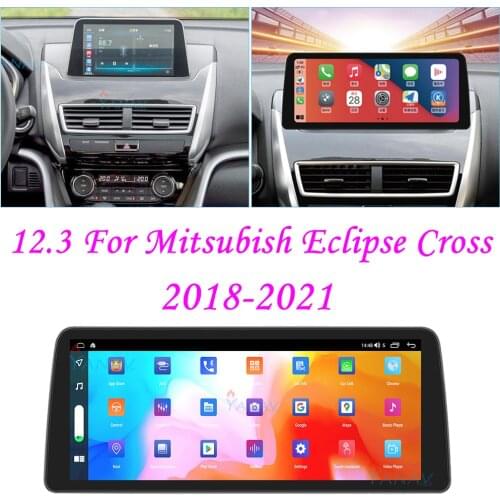 12.3 Android 10 6G 128G Car Radio Carplay For Mitsubish Eclipse Cross 2018-2021 GPS Navigation Video Multimedia Player Head Unit
