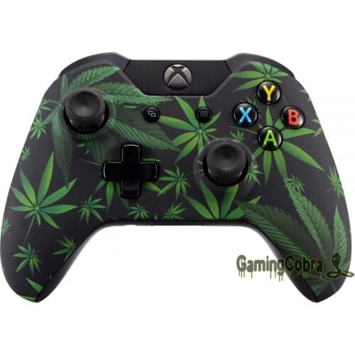 Customized Green Weeds Repair Part Front Shell Faceplate for Xbox One Controller