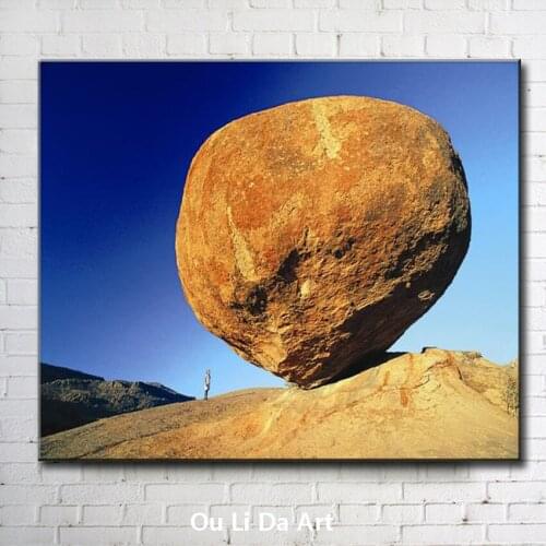 Blue sky Turkey stone rock landscape canvas printings oil painting printed on canvas home wall art decoration pictures