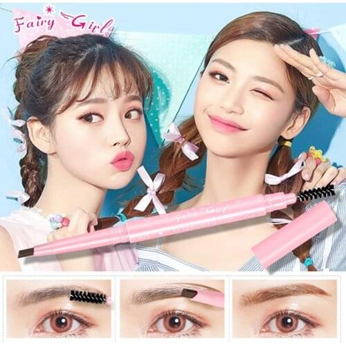 Fairy Girl Eyebrow Pencil Waterproof Long-lasting Non-marking Double-headed Eyebrow Powder Eyebrow Cream TSLM1