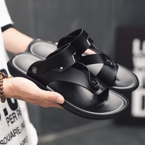 Classic da verano slide sandals hombre masculino sandali homme beach transpirables ete leather sandale summer zandalias couro