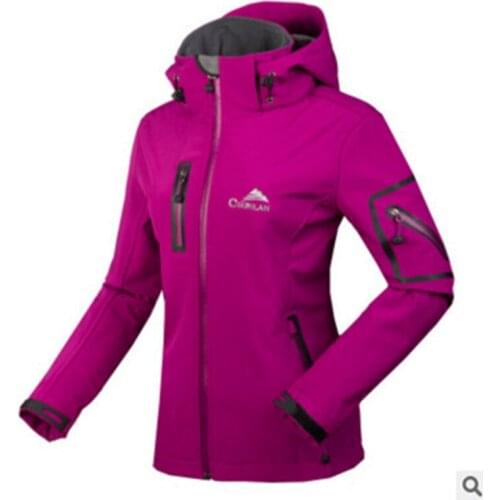 NEW Outdoor Jacket Women Softshell Jacket Waterproof coat Windproof with fleece Thermal Antistatic Hiking trekking