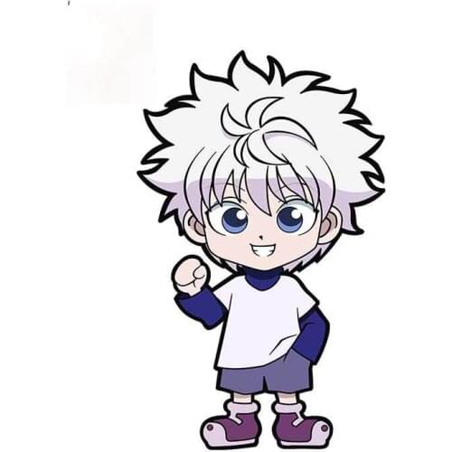 Hunter X Hunter Killua Zoldyck Cute Trunk Car Stickers Anime Windows Windshield VAN Cartoon Decal Apply To Car Window Laptop