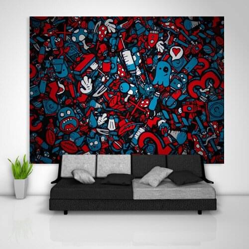 Cute Cartoon Tapestry Art Wall Hanging Home Decor
