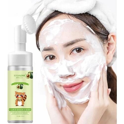 Facial Cleansing Acid Bubble Foam Face Cleansing Exfoliator With Brush Cleanser Massage Moisturizing Oil Control Skin Care